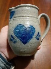 Rowe Pottery Works 1983 Blue Heart 5