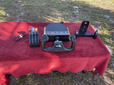 Logitech Flight Yoke System J-U0004 Missing AC Adapter and 1 Clamp, Works - Image 1 of 4