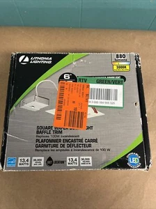 Wafer Square  6in. White  Lithonia Lighting - Picture 1 of 2