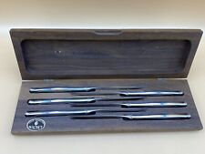 Vintage Set of 6 Steak Knives in Solid American Walnut Box