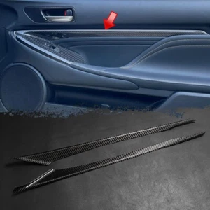 Inner Door Strip Panel Trim For Lexus RC200t RC300 RC350 15+ Real Carbon Fiber - Picture 1 of 10