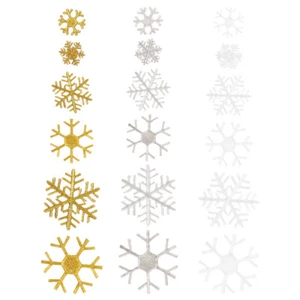 18 Pcs Embroidered Fabric Patches Decorative With Snowflake Pattern Baby Child - Picture 1 of 12