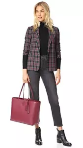 EUC Tory Burch Port/Imperial Garnet Burgund Leder McGraw Beuteltasche Tasche 425 $ - Bild 1 von 15