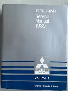 Mitsubishi Galant 1989 Shop Service Manual Volume 1 Engine, Chassis & Body - Picture 1 of 4