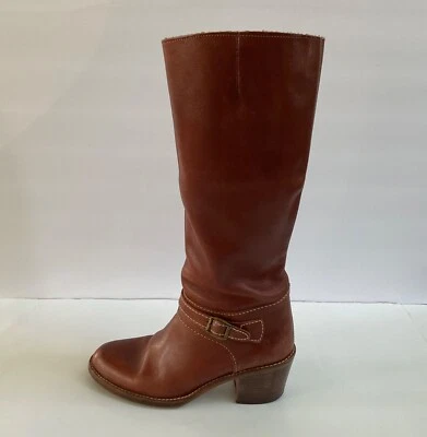Vintage Thom Mcan Campus Style Boots Womens Sz 9B Brown Supple Leather Brazil - Image 1 of 4