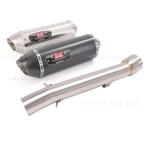 For Yamaha FZ1 FZ1N 2001-2005 Exhaust System Mid Pipe Slip On 51mm Muffler Tips - Picture 1 of 11
