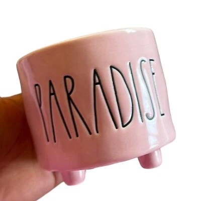 PARADISE candle pink RAE DUNN double sided flip flops summer sandals NEW - Image 1 of 4