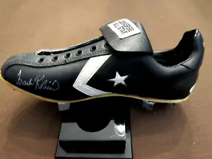 FRANK ROBINSON 2X TC REDS ORIOLES HOF 2X SIGNED AUTO VINTAGE CONVERSE CLEAT JSA - Picture 1 of 5