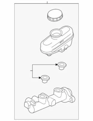 Genuine Ford 2001-2011 Crown Victoria Town Car Master Cylinder 6W1Z-2140-BA OEM - Image 1 of 2