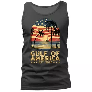 Gulf of America Patriotic USA Donald Trump MAGA Tank Top - Picture 1 of 8