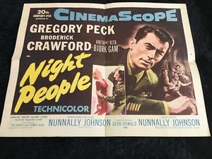 Póster original de la película Night People 1954 de media hoja Gregory Peck - Imagen 1 de 8