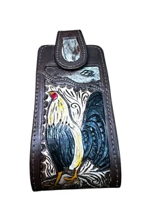 Funda Celular Vaquera Gallo Funda Telefono Western Leather Phone Holster Rooster - Picture 1 of 2