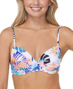 Raisins Moonshadow Bügel Triangel BH Badeanzug weiß blau geblümt Medium - Bild 1 von 3