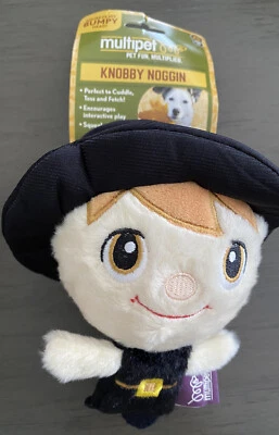 Multipet THANKSGIVING "PILGRIM" KNOBBY NOGGIN TOY Puppy/Dog NWT - Image 1 of 3