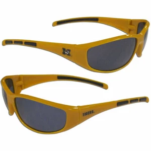 MISSOURI TIGERS SUNGLASSES 3 DOT WRAP UV400 PROTECTION AND W/FREE POUCH/BAG NEW - Picture 1 of 2