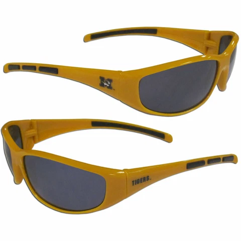 MISSOURI TIGERS SUNGLASSES 3 DOT WRAP UV400 PROTECTION AND W/FREE POUCH/BAG NEW Cover