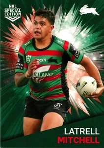 2021 SOUTH SYDNEY RABBITOHS NRL Card LATRELL MITCHELL Rivalry Special - Bild 1 von 2