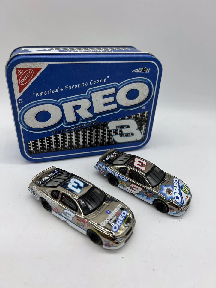 Dale Earnhardt Jr Sr. Oreo Car Tin 2001 Set Nascar 3 18K Whit Gold Numbered EUC - Image 1 of 4