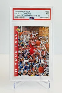 1992 Upper Deck Michael Jordan 2-Time Champ 87 & 88 #453, PSA 7, Bulls - Picture 1 of 3