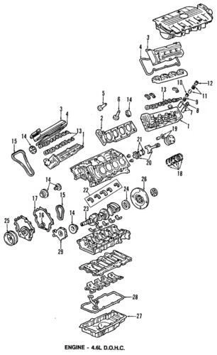Junta de cabeça de cilindro de motor genuína GM 2000-2005 Cadillac Pontiac 4.6L 12564796 - Imagem 1 de 1