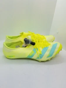 ADIZERO Prime Sprint Spikes Men’s Size 12.5 SOLAR YELLOW CLEAR AQUA FW2248 NWT * - Picture 1 of 8
