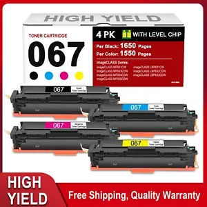 067 Toner Set 4 Color High Yield for Canon MF651CW MF653CDW MF654CDW MF656CDW - Picture 1 of 8