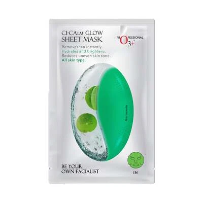 O3+ Ci-Calm Glow Sheet Mask-Removes Tan Instantly-Hydrates & Brightens Skin -30g - Image 1 of 4