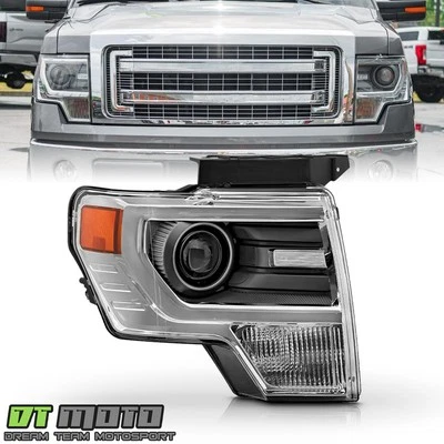 For 2013-2014 Ford F150 HID/Xenon Chrome Trim Projector Headlight Passenger Side - Image 1 of 4