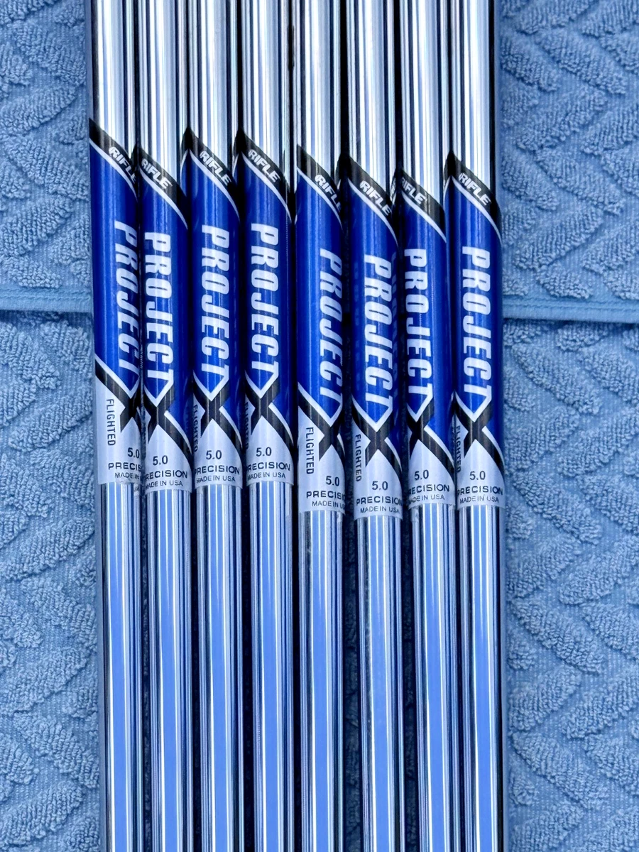 Rifle Project X 5.0 Flighted Steel Iron Shafts Set 3-PW Soft