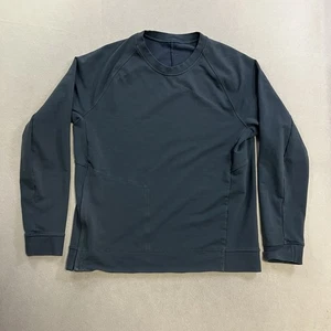 Lululemon City Sweatshirt Men’s Size Large Blue Long Sleeve Pullover Crew Neck - Picture 1 of 6