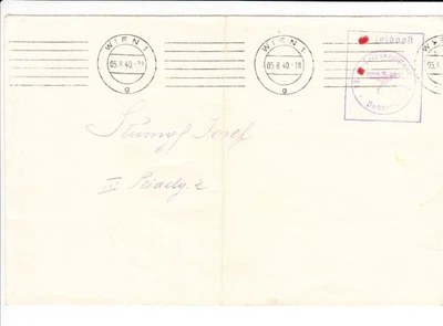 SS Feldpost - 1940 - 13. SS Totenkopf Standarte Wien - Umschlag - SELTEN - Bild 1 von 2