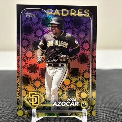 2024 Topps Series 2 Sun Holiday Foil Jose Azocar /10 San Diego Padres - Image 1 of 2