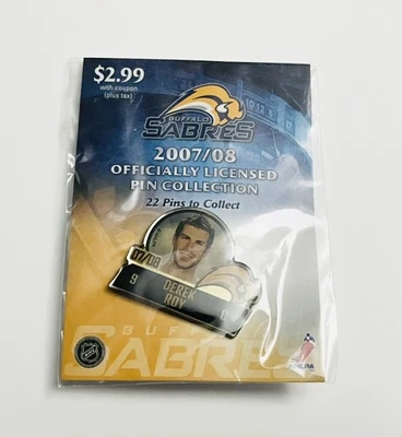 NHL 2007 Buffalo Sabres #9 Derek Roy Sombrero de hockey Solapa Chaqueta Prendedor Foto 1 de 2