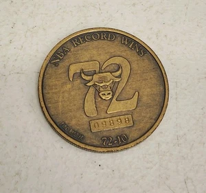 1996 Chicago Bulls NBA Champions Limited Edition Bronze Coin 72-10 Rare Coin!! - Picture 1 of 11