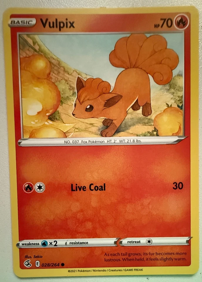 Vulpix 028/264 Swsh08: Fusion Strike Regular 2021 - Image 1 of 2
