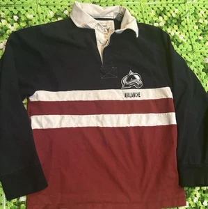 Colorado Avalanche Rugby Shirt Athletic Old Time Hockey Premier Collection Med - Picture 1 of 10