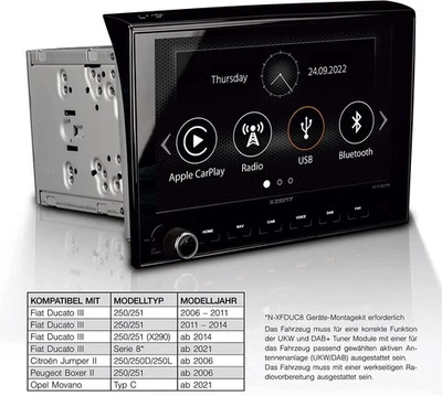 Infotainer autoradio XZENT X-F275 compatibile con Peugeot Boxer II 250, 251 - Immagine 1 di 4