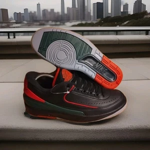 Nike Air Jordan 2 Retro Low Shoes Christmas Gucci Color Black Green Red Men's 8  - Picture 1 of 14