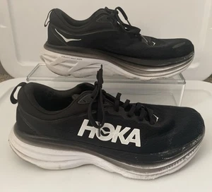 Hoka One One Bondi 8 Athletic Shoes F27222 G Black Shoes Women 10B - Picture 1 of 16