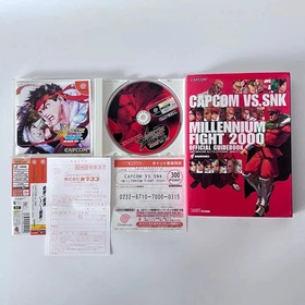 SEGA Dreamcast CAPCOM VS SNK Millennium Fight 2000 Official Guidebook Set DC JP
