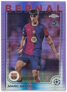 Topps Chrome UCC 2024-25 Marc Bernal /299 Violet Prism Refractor - Picture 1 of 2