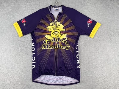 Voler Cycling Jersey Adult Large Purple Yellow Golden Monkey Full Zip Polyester - Image 1 of 4