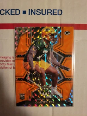 Quay Walker 2022 Panini Mosaic Orange Reactive Prizm RC #372 Packers - Image 1 of 2