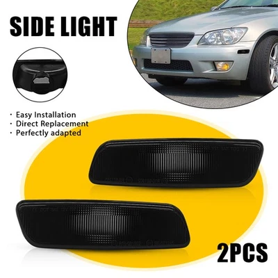 2x Cubierta de carcasas de luz lateral con marcador LED de estacionamiento para Lexus GS430 IS300 2001-2005 Foto 1 de 4