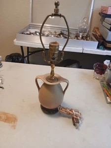 Antique ROOKWOOD VASE CONVERTED TO TABLE LAMP - Picture 1 of 12