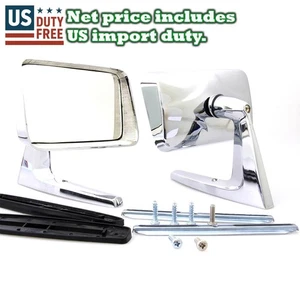 FIT FOR 1964 1965-1966 THUNDERBIRD NEW CHROME EXTERIOR DOOR MIRROR PAIR 2 PIECES - Picture 1 of 6