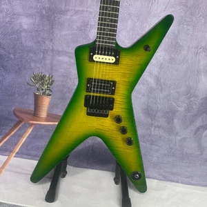 Fork Green Tiger Pattern New electric guitar 2H pickups FR bridge - Picture 1 of 17