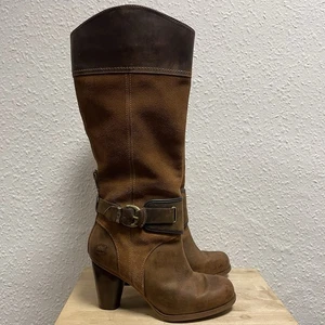 Timberland Leder Stiefel Kniehoch Absatz Block 6 Earthkeepers Navali Tall - Bild 1 von 24