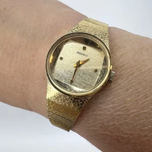 Reloj mecánico vintage Seiko para mujer tono dorado ¡Funciona! - Imagen 1 de 5