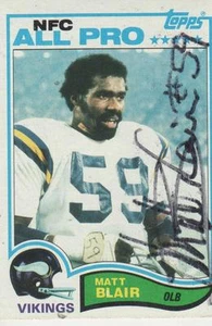 TOPPS MATT BLAZIR FIRMADO 1982 #399 - MINNESOTA VIKINGS - Imagen 1 de 1